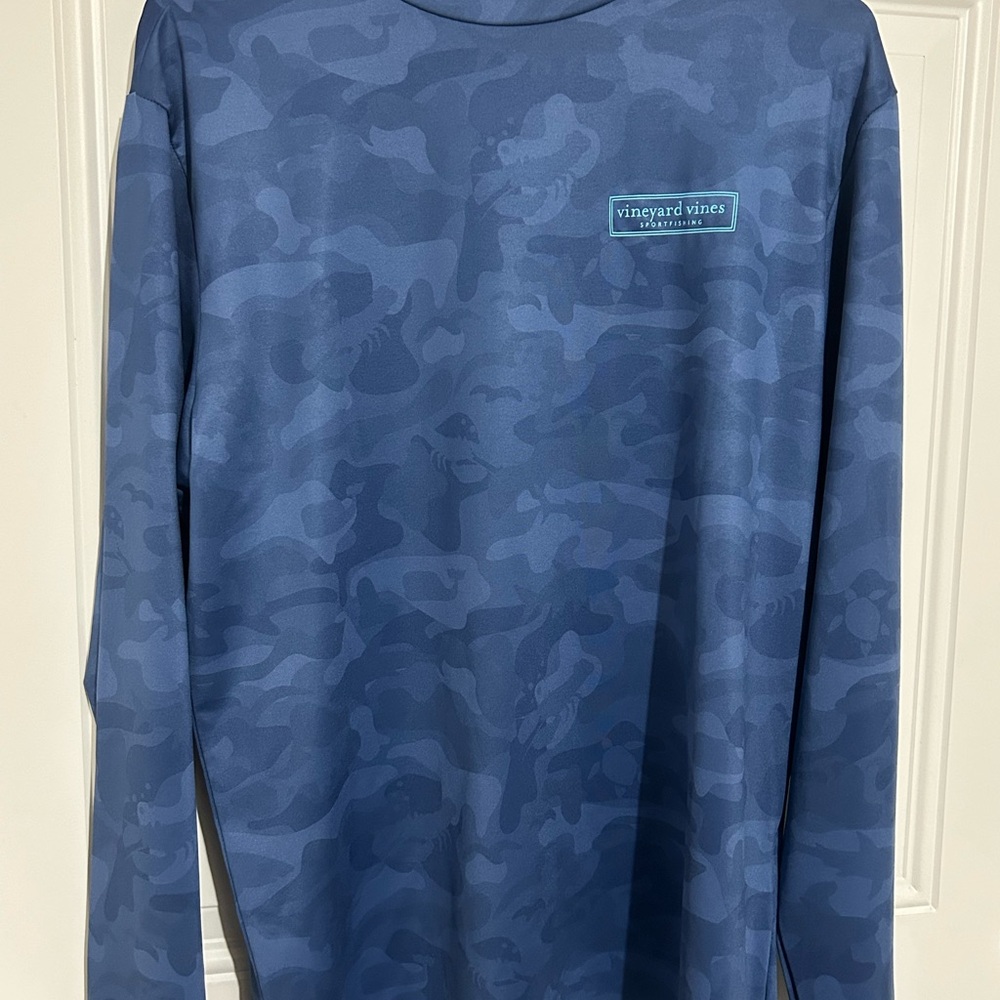 Vineyard Vines Blue Camo Long Sleeve Shirt